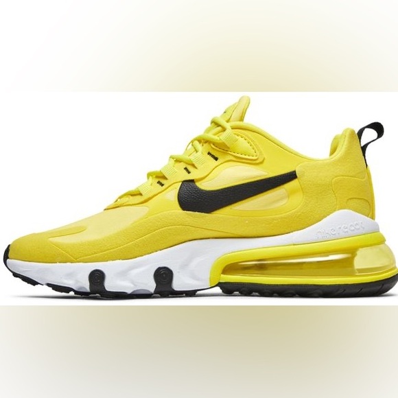 Nike Air Max 270 React in the "Opti Yellow" color-way. 🖤💛
Women’s Size 7 - Picture 2 of 11